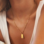 Load image into Gallery viewer, Personalized Name Dainty Satellite Chain Birth Flower &amp; Stone Necklace
