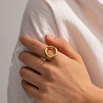 Load image into Gallery viewer, 18k Melted Flower Open Ring
