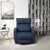 Luxury Midnight Blue Linen Recliner Chair for Elegant Living Spaces