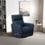 Luxury Midnight Blue Linen Recliner Chair for Elegant Living Spaces