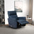 Luxury Midnight Blue Linen Recliner Chair for Elegant Living Spaces