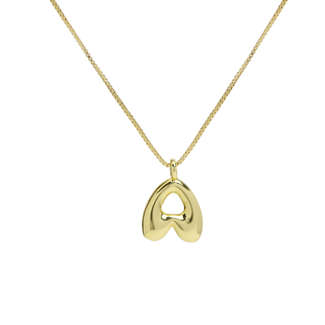 Chunky Feminine Letter Initial Necklace