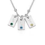 Load image into Gallery viewer, Timeless Birthstone &amp; Initial Satellite Necklace
