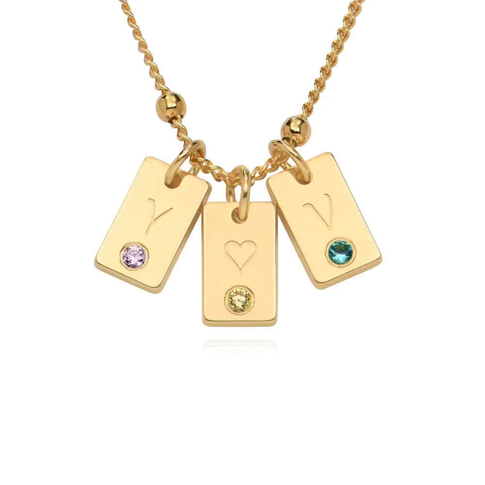 Timeless Birthstone & Initial Satellite Necklace