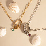 Load image into Gallery viewer, Personalized Carabiner Name &amp; Birthstone Necklace
