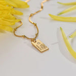 Load image into Gallery viewer, Personalized Name Dainty Satellite Chain Birth Flower &amp; Stone Necklace

