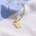 Load image into Gallery viewer, Personalized Name Dainty Satellite Chain Birth Flower &amp; Stone Necklace
