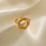 Load image into Gallery viewer, 18k Melted Flower Open Ring
