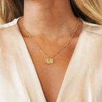 Load image into Gallery viewer, Timeless Birthstone &amp; Initial Satellite Necklace
