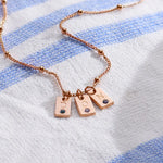 Load image into Gallery viewer, Timeless Birthstone &amp; Initial Satellite Necklace
