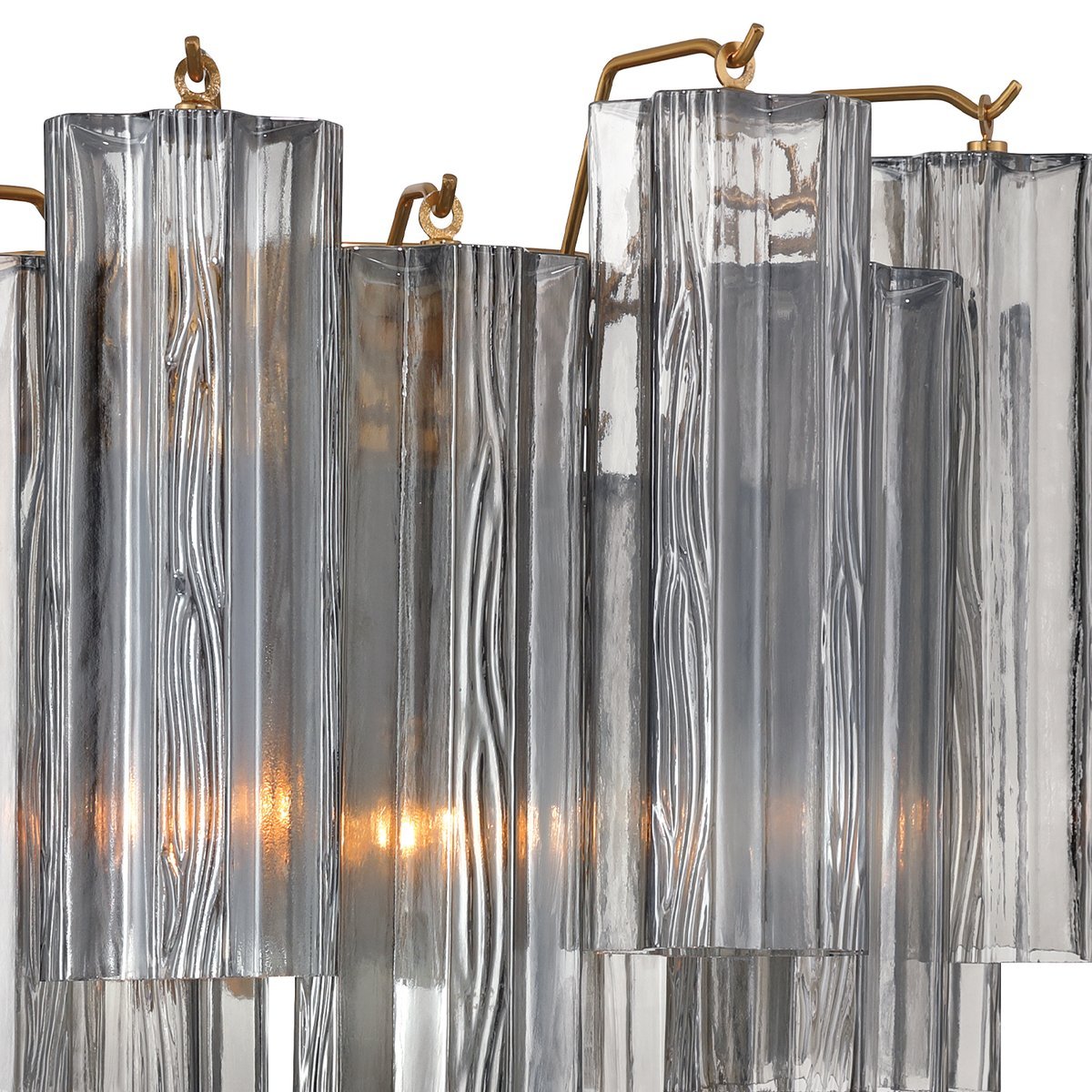 Textured Glass Polished Chrome Finish Wall Light