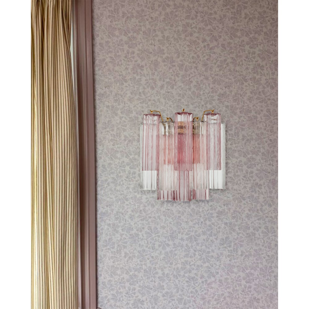 Textured Glass Polished Chrome Finish Wall Light