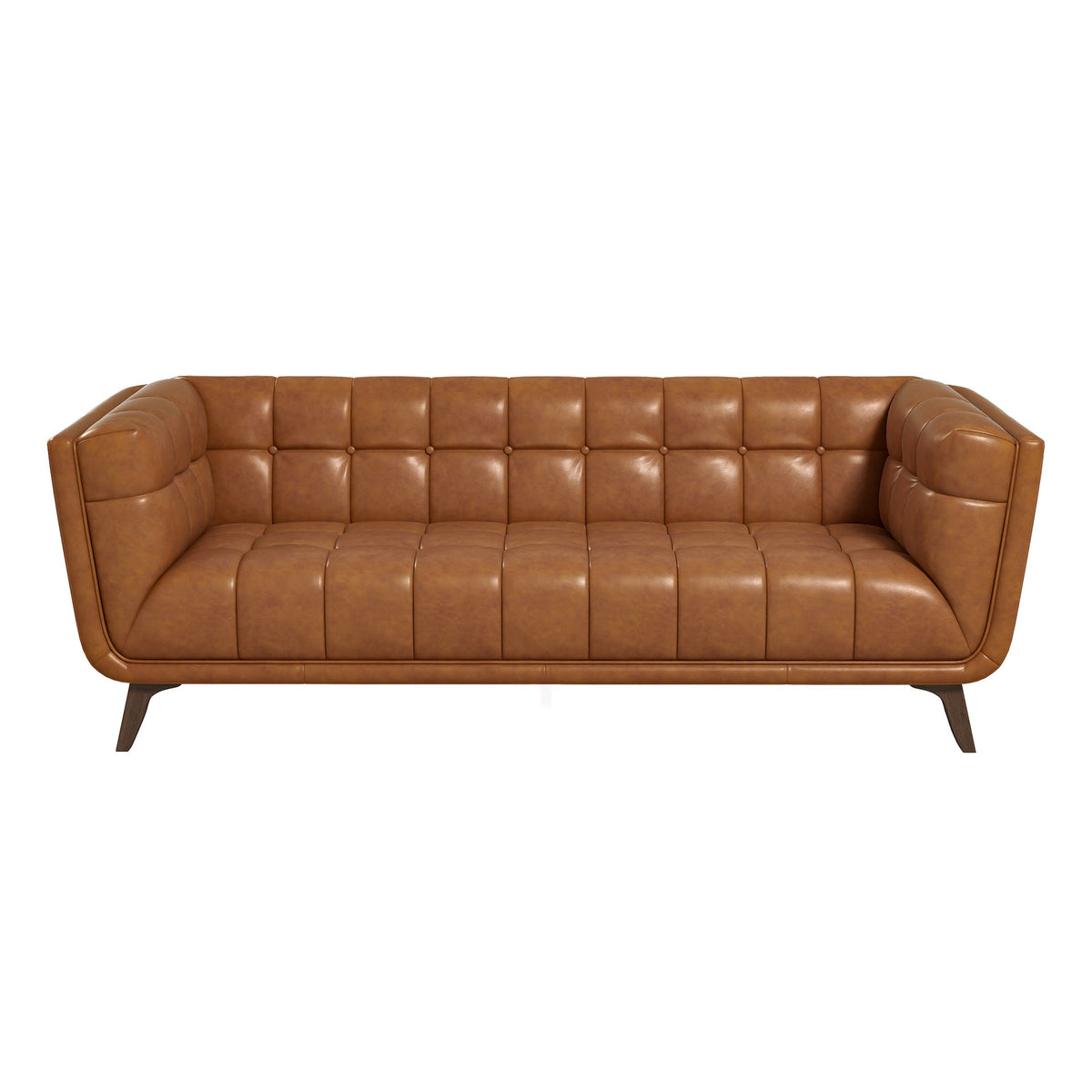 Ellis 84&quot; Cognac Leather Sofa