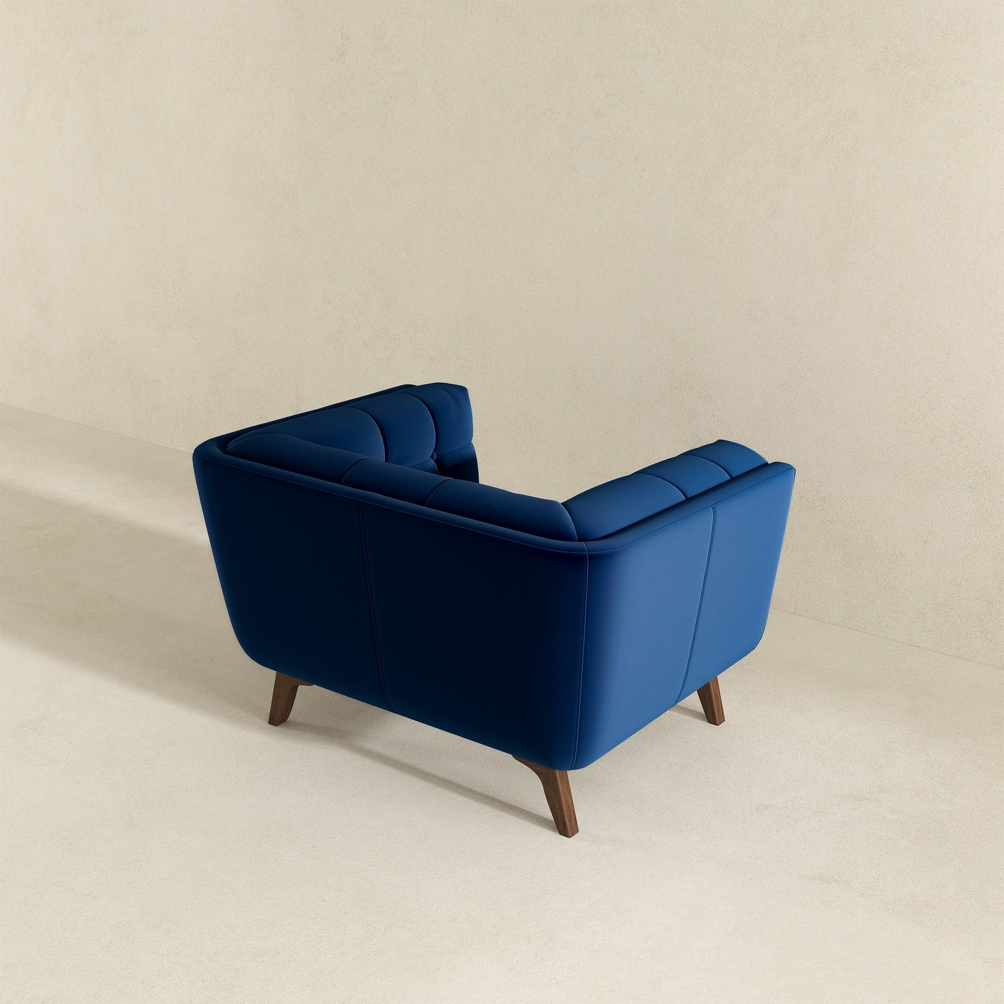 Luxury Dark Blue Velvet Lounge Chair for Elegant Living Spaces