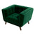 Luxury Dark Green Velvet Lounge Chair for Stylish Living Spaces