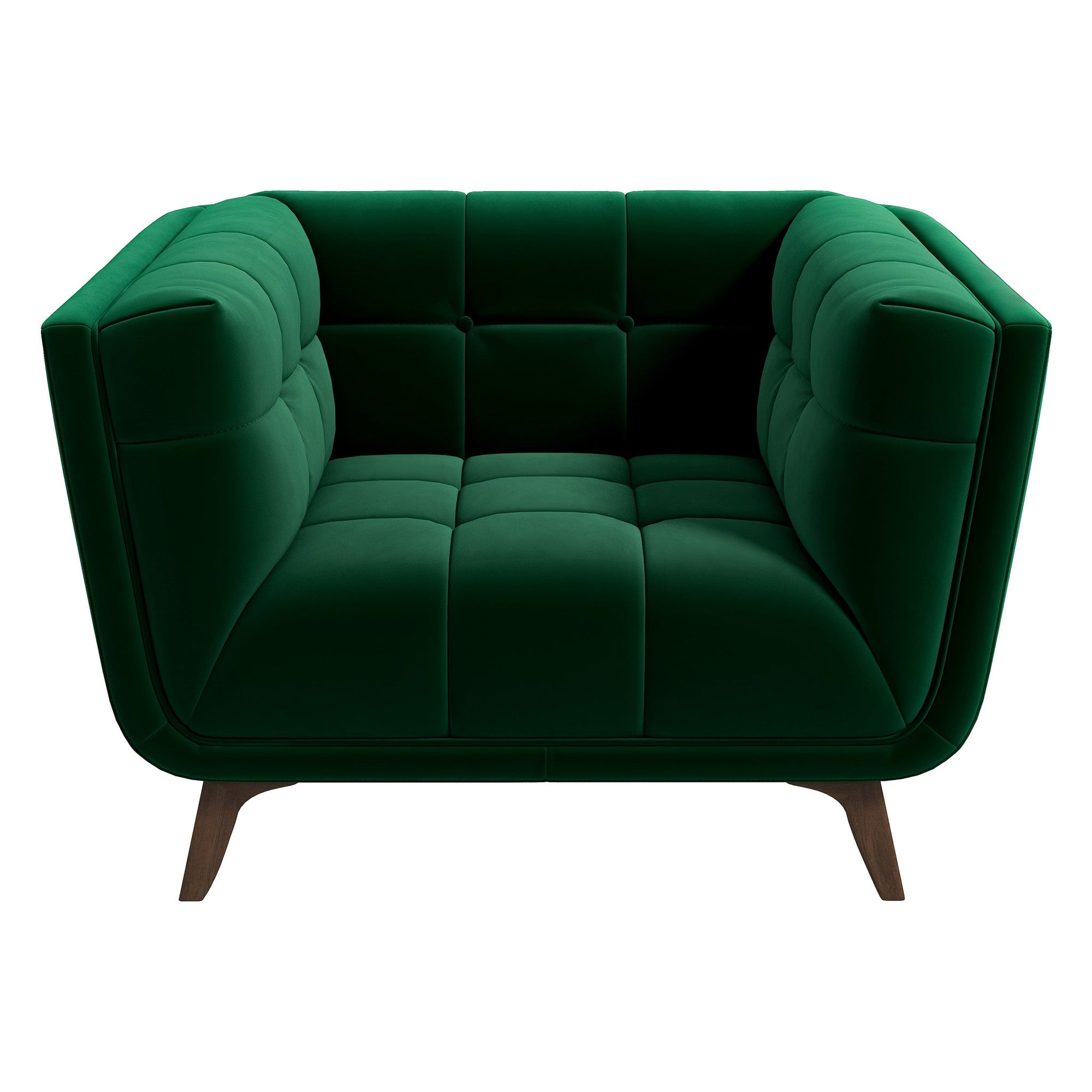 Luxury Dark Green Velvet Lounge Chair for Stylish Living Spaces