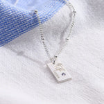 Load image into Gallery viewer, Personalized Name Dainty Satellite Chain Birth Flower &amp; Stone Necklace
