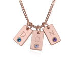 Load image into Gallery viewer, Timeless Birthstone &amp; Initial Satellite Necklace
