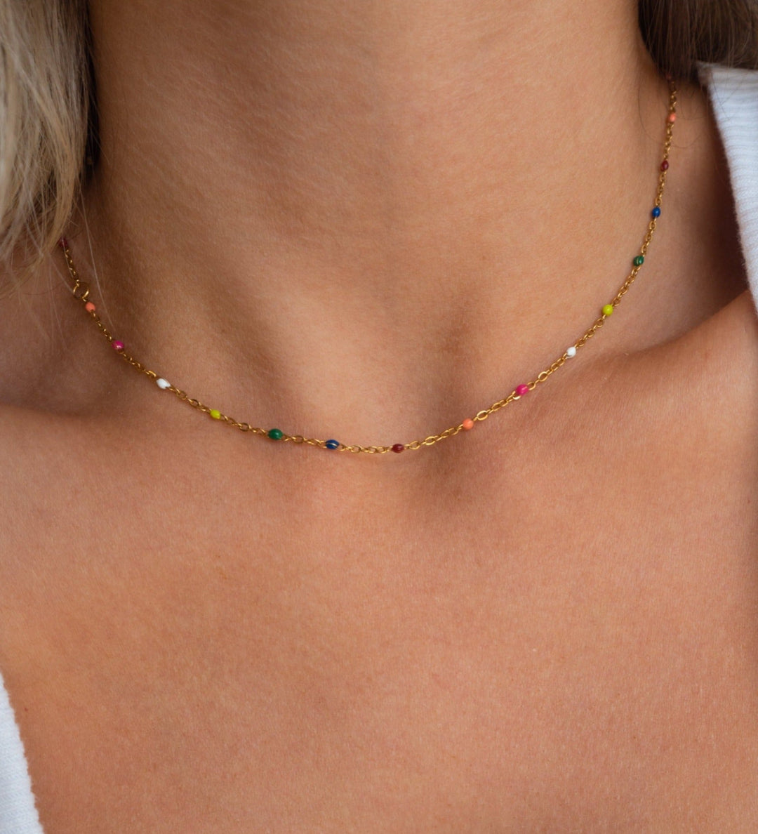Alba Rainbow and Gold Choker