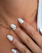Load image into Gallery viewer, Alba Rainbow and Gold Choker

