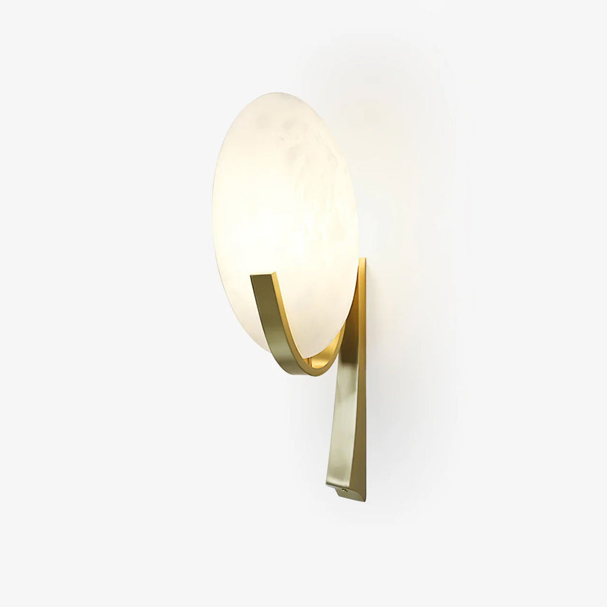 Alabaster Antique Brass Finish Wall Sconce