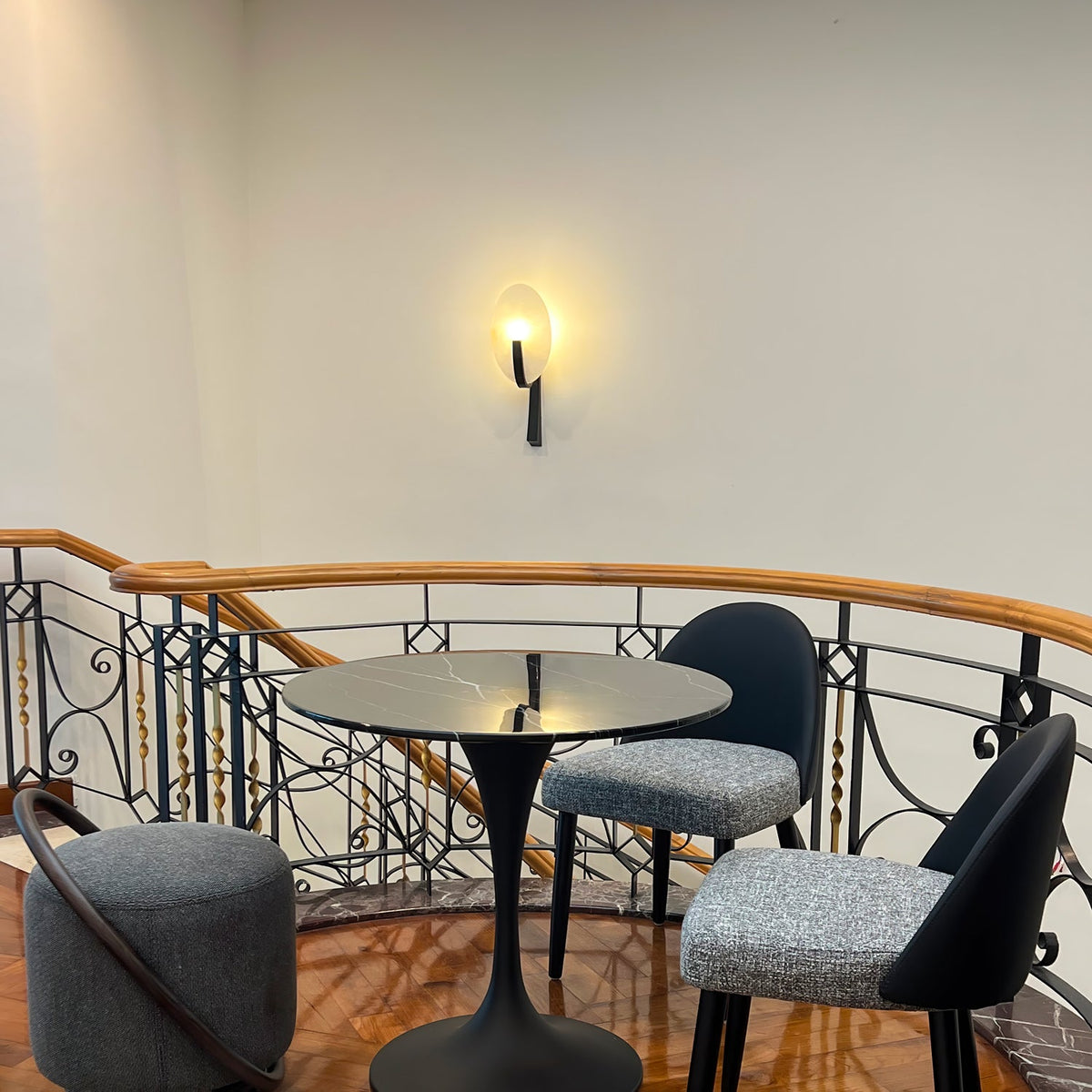 Alabaster Antique Brass Finish Wall Sconce