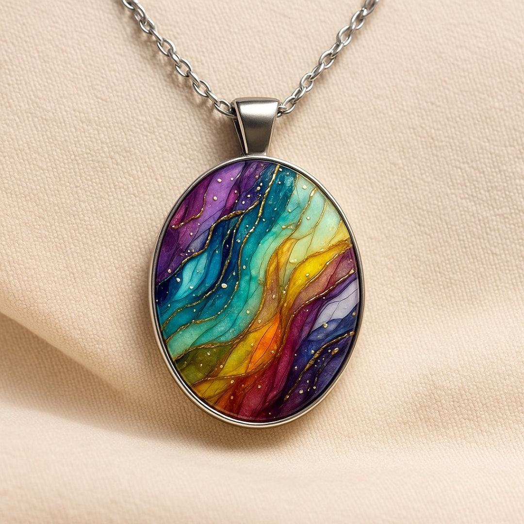 Elegant Colourful Pendant Necklace