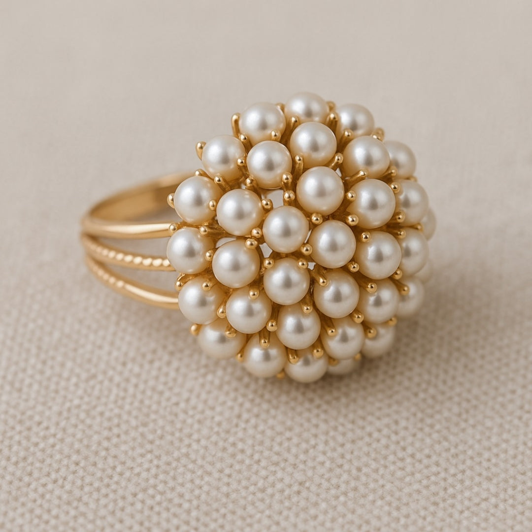 Elegant Pearl Statement Ring