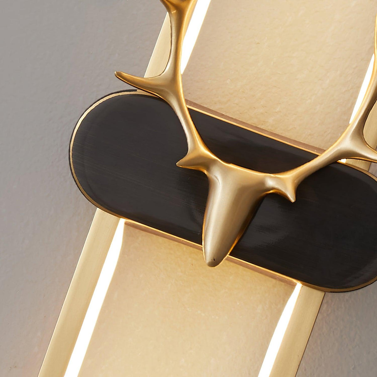 Brass Antlers Midcentury Modern Wall Lamp