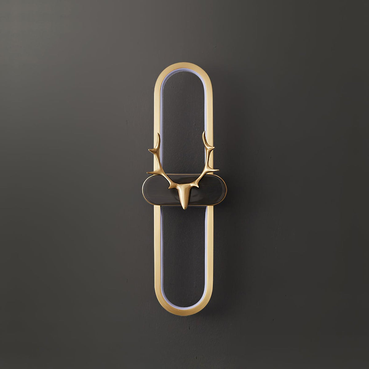 Brass Antlers Midcentury Modern Wall Lamp