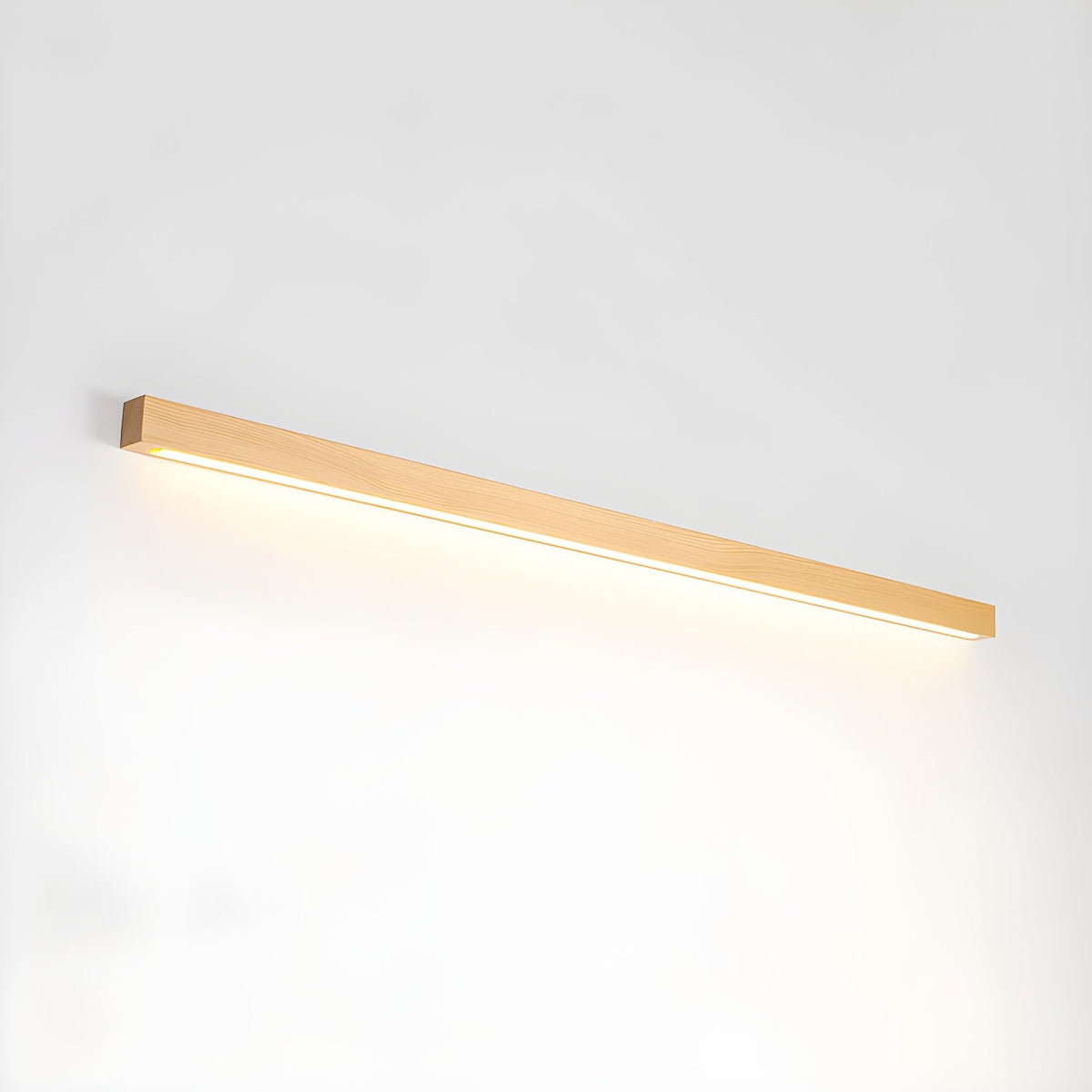 Slim Linear Wood Nordic Inspired Wall Light