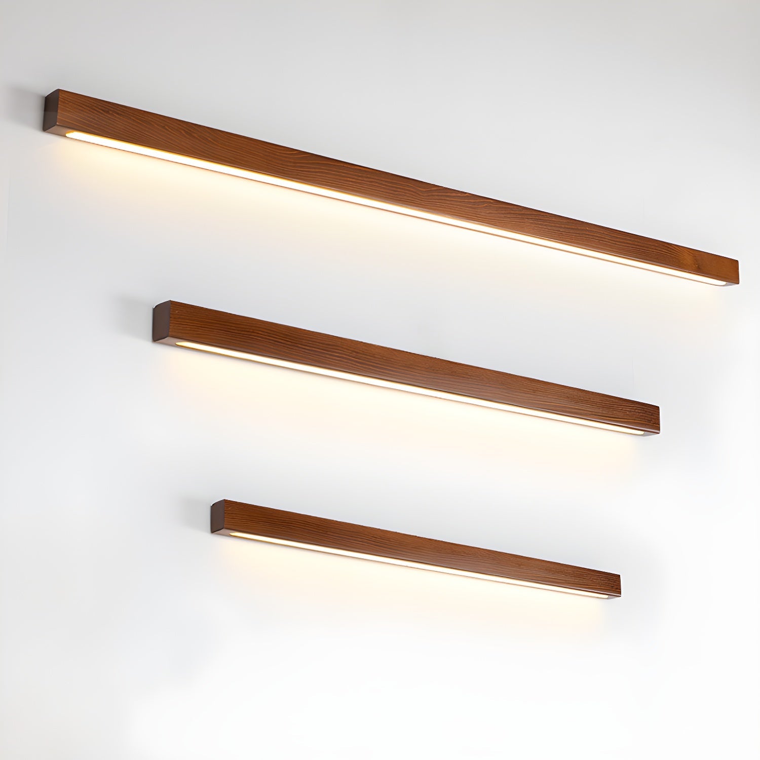 Slim Linear Wood Nordic Inspired Wall Light