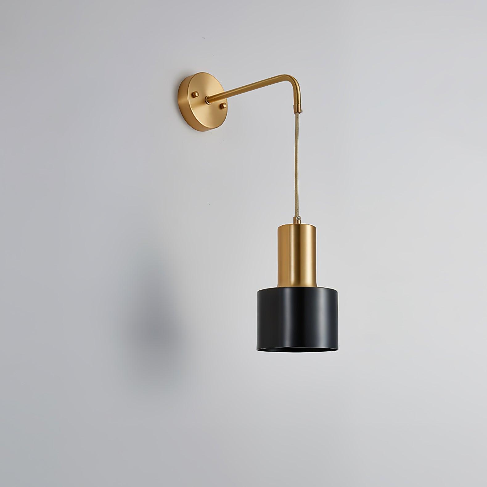 Square Black And Brass Finish Wall Sconce