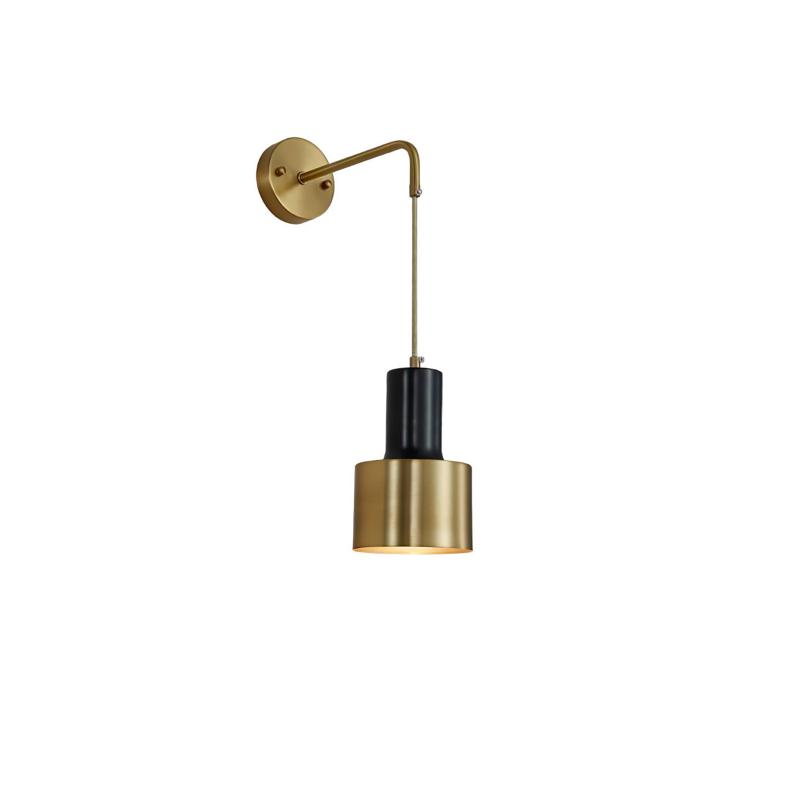 Square Black And Brass Finish Wall Sconce
