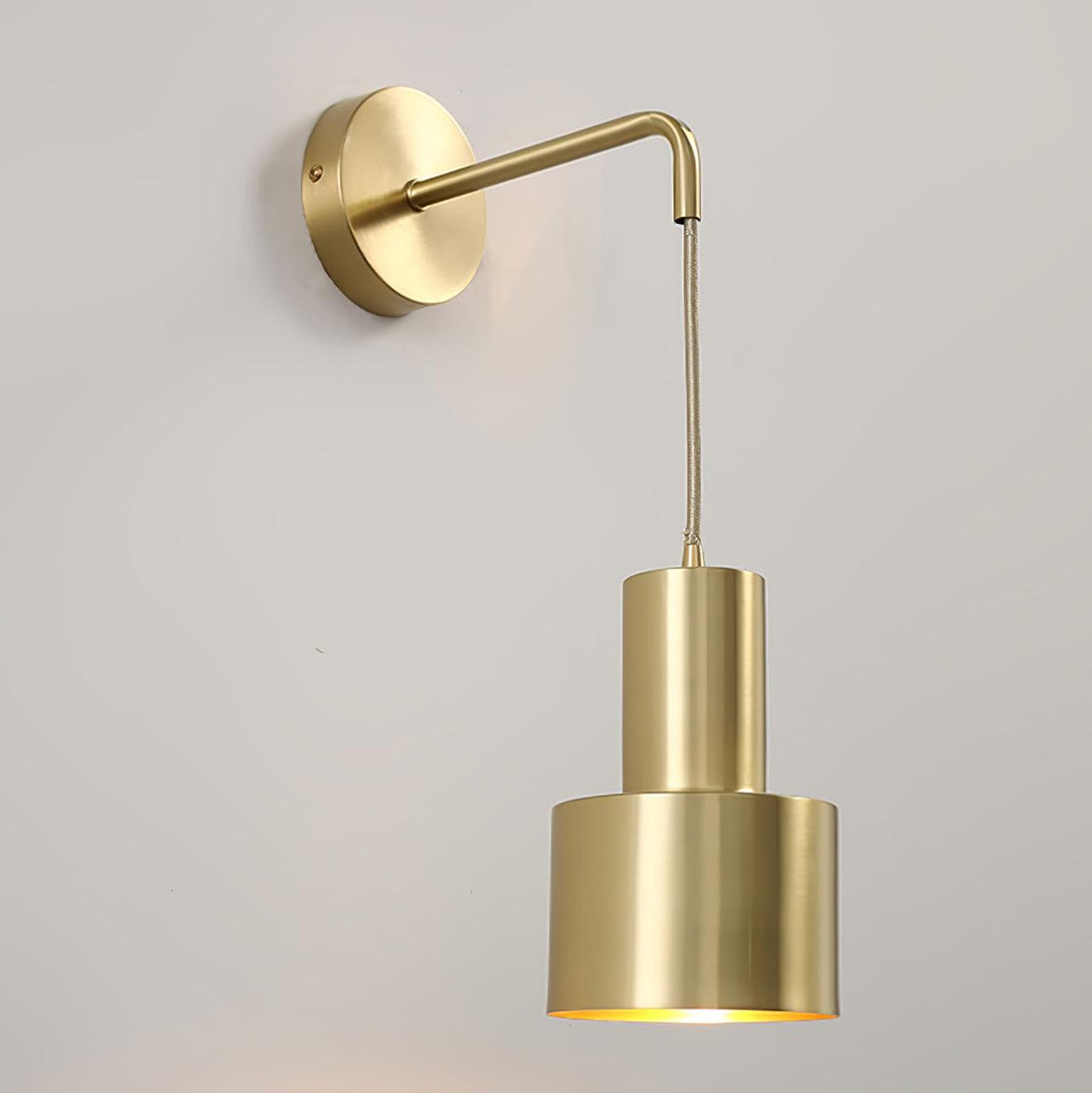 Square Black And Brass Finish Wall Sconce