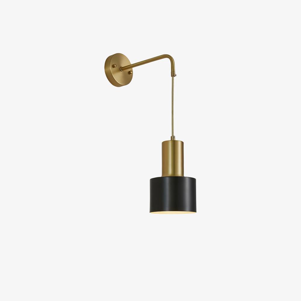 Square Black And Brass Finish Wall Sconce