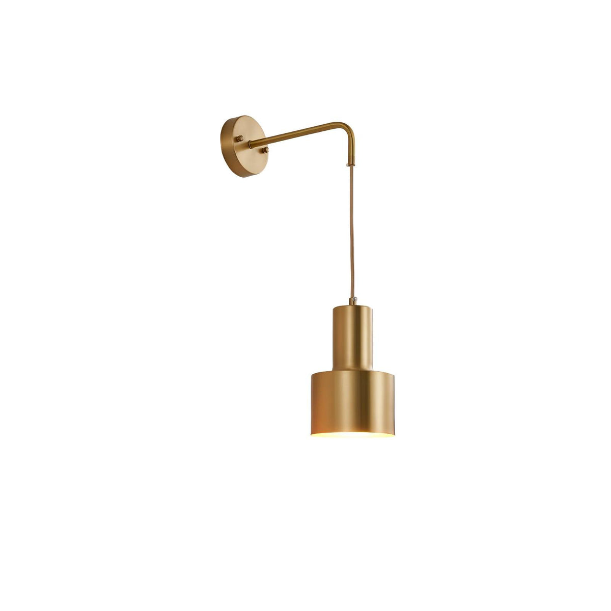 Square Black And Brass Finish Wall Sconce