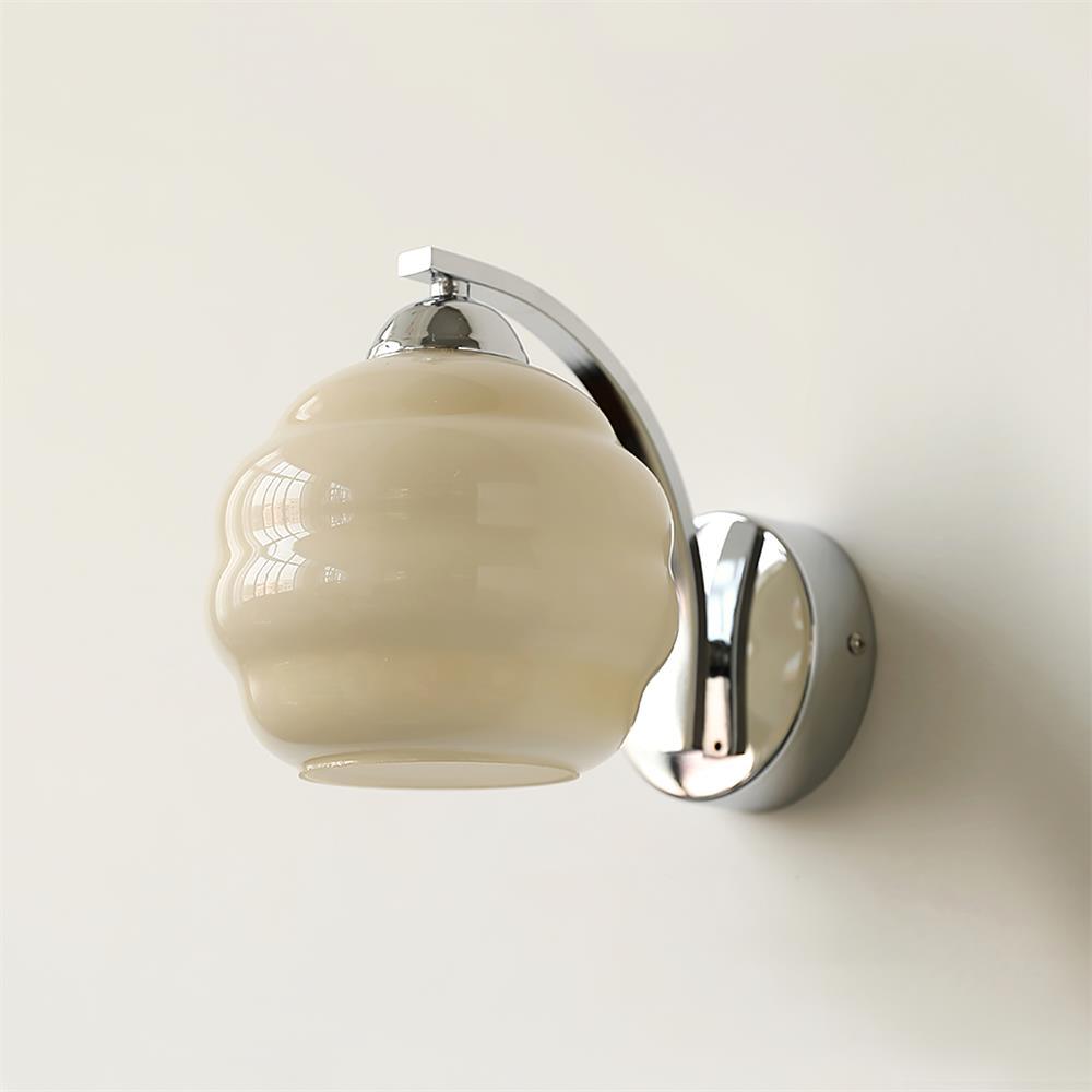 Art Deco Handblown Crystal Glass Wall Sconce