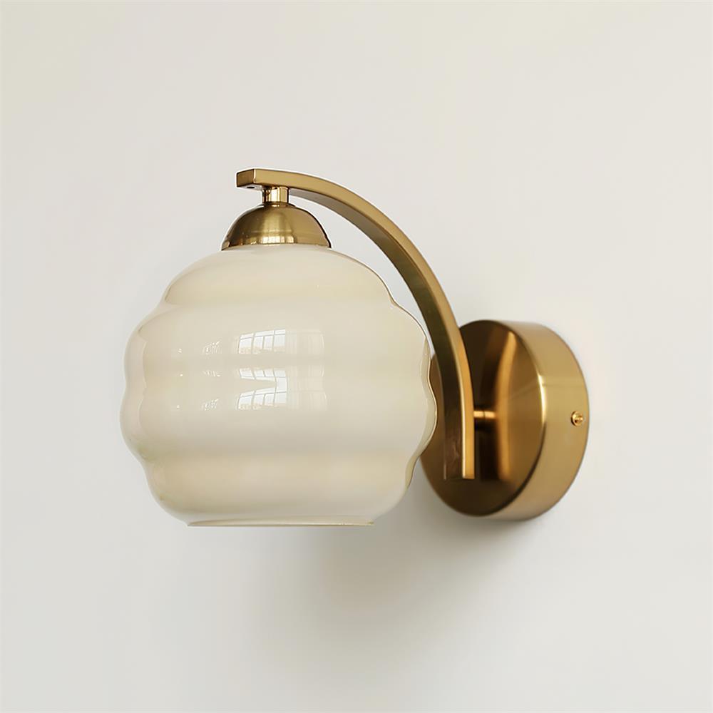 Art Deco Handblown Crystal Glass Wall Sconce