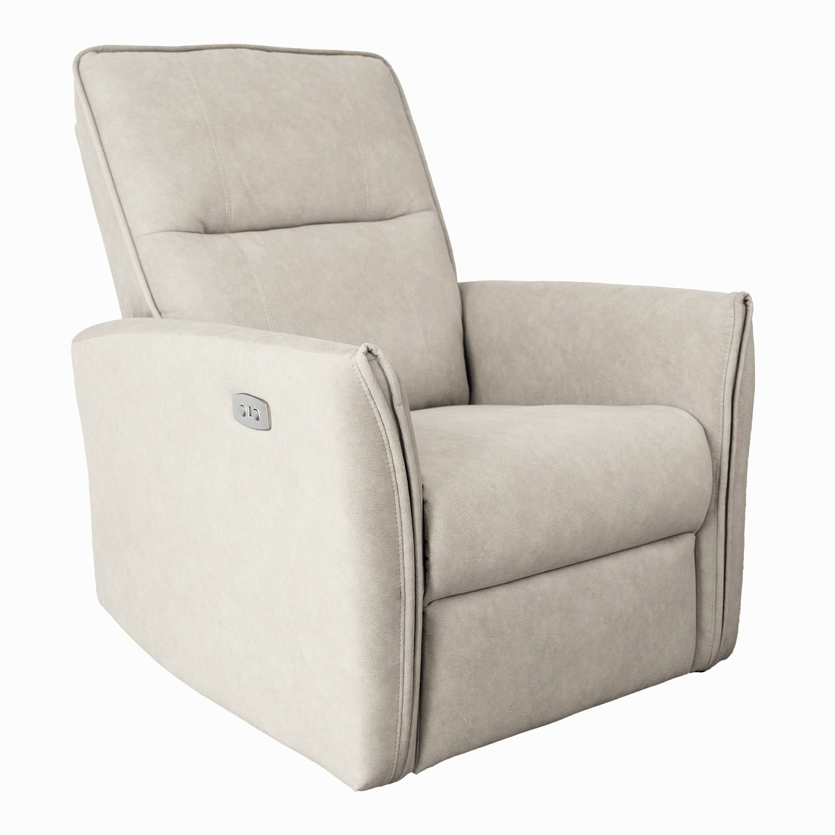 Luxury Cream Suede Recliner Chair for Stylish Living Spaces