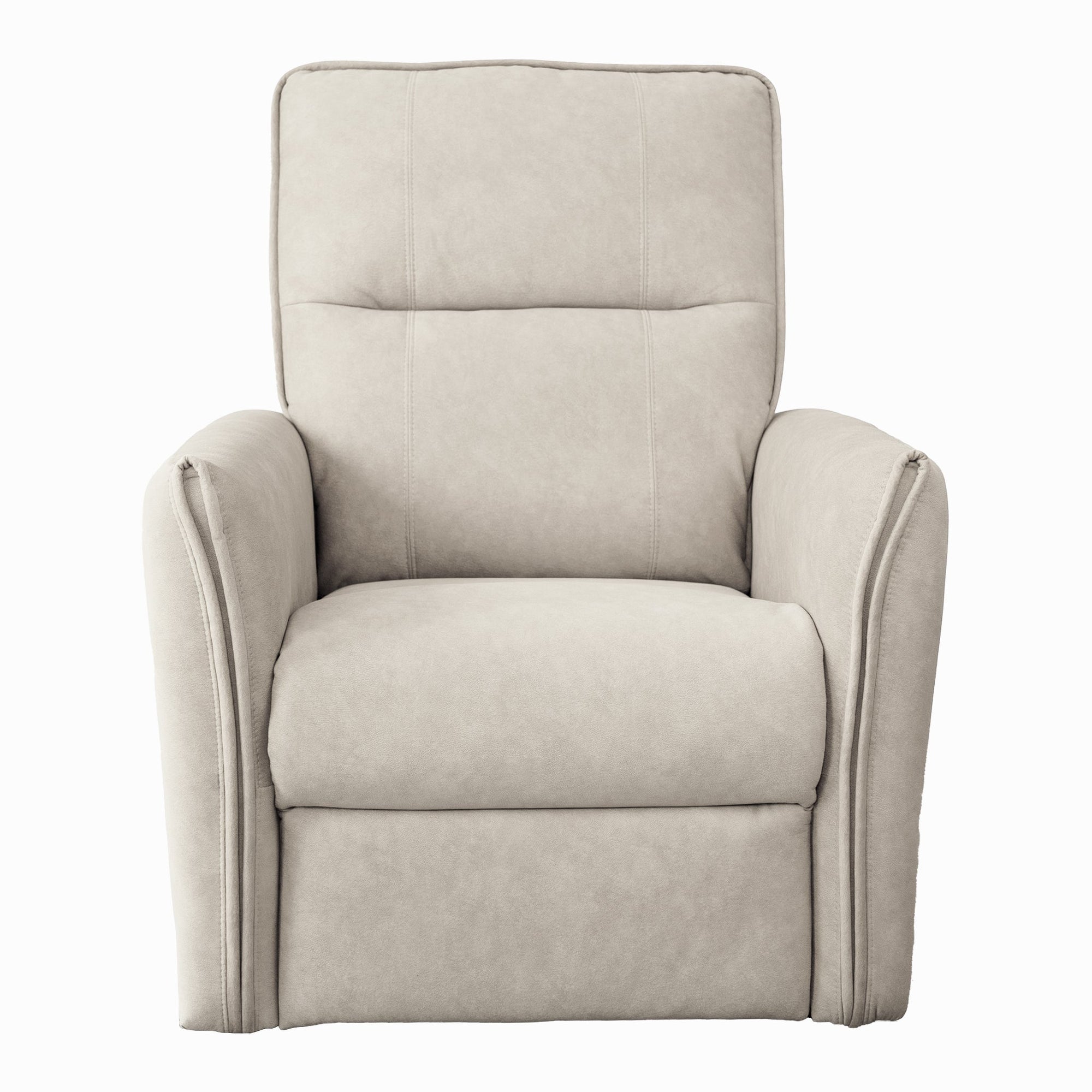 Luxury Cream Suede Recliner Chair for Stylish Living Spaces