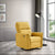 Luxury Dark Yellow Suede Recliner Chair for Cozy Living Spaces