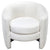 Elegant White Boucle Lounge Chair for Sophisticated Living Spaces