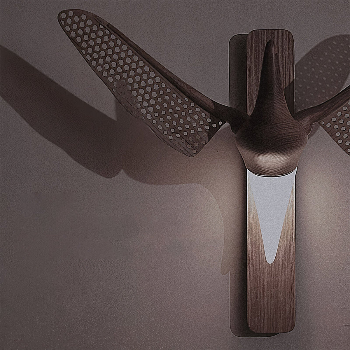 Wood Bird Sculptural Nordic Inspired Wall Light