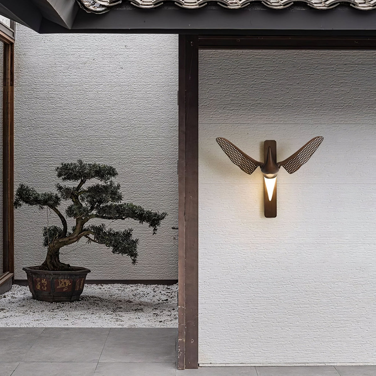 Wood Bird Sculptural Nordic Inspired Wall Light