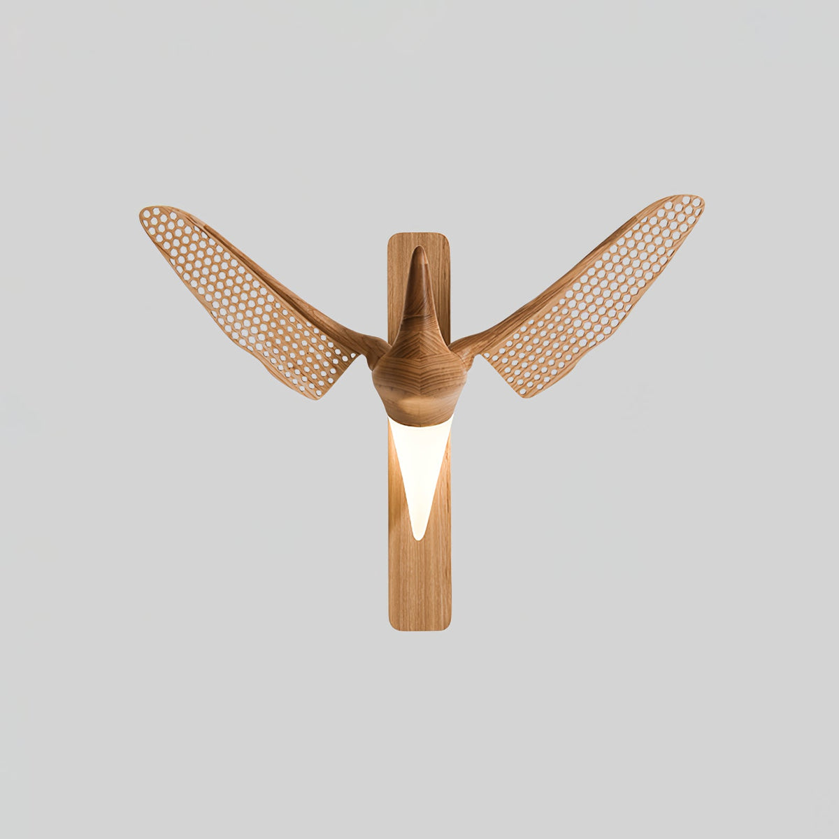 Wood Bird Sculptural Nordic Inspired Wall Light