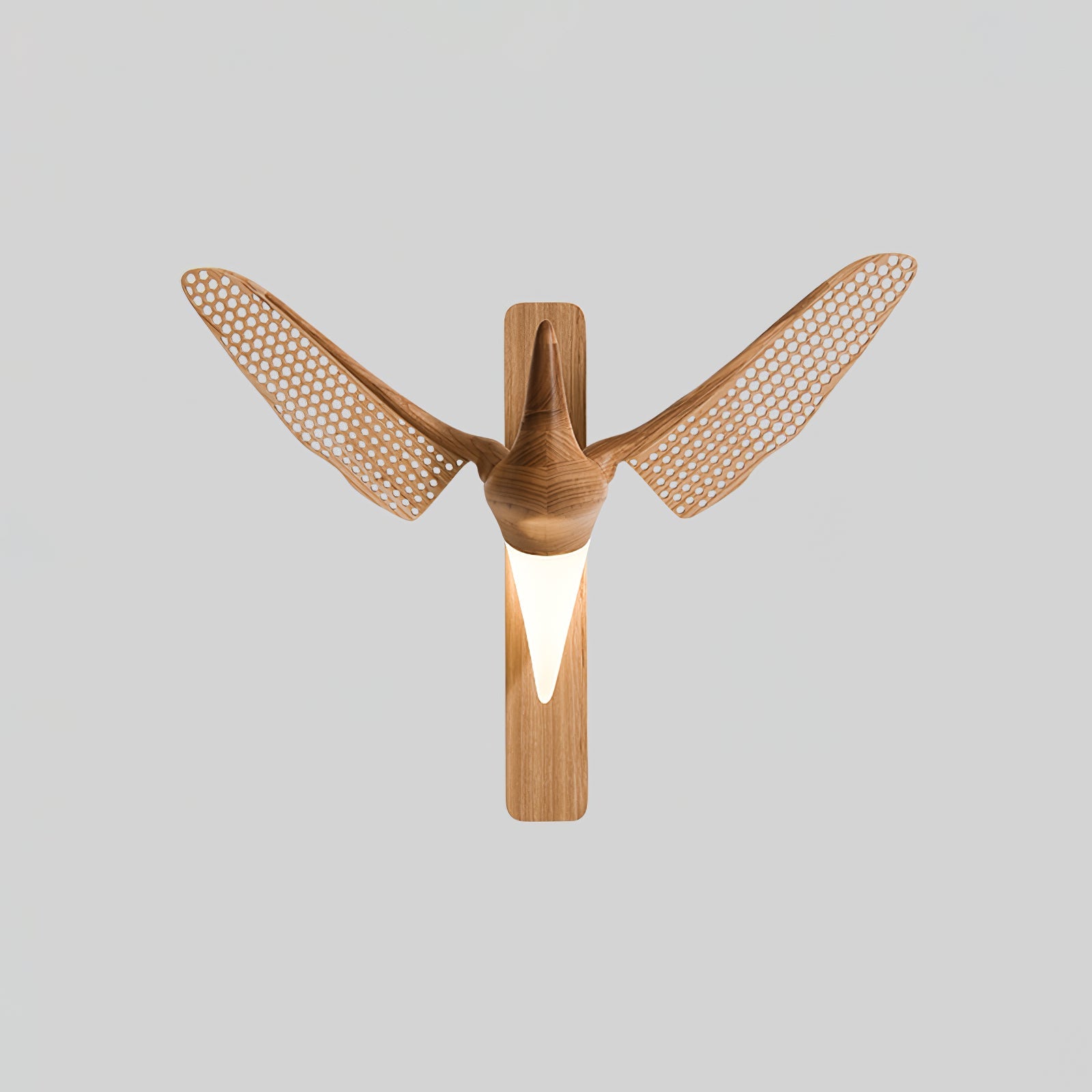 Wood Bird Sculptural Nordic Inspired Wall Light
