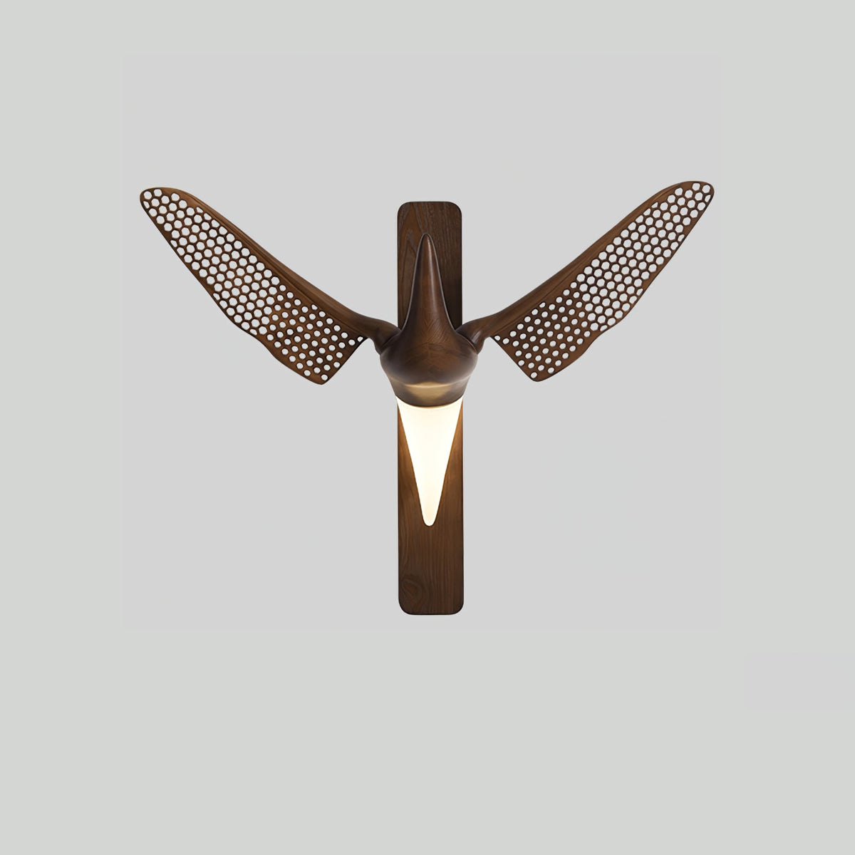 Wood Bird Sculptural Nordic Inspired Wall Light