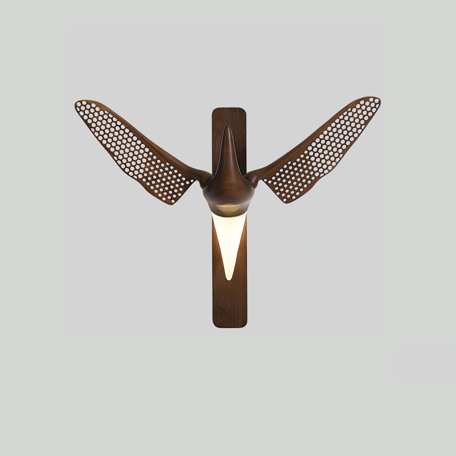 Wood Bird Sculptural Nordic Inspired Wall Light