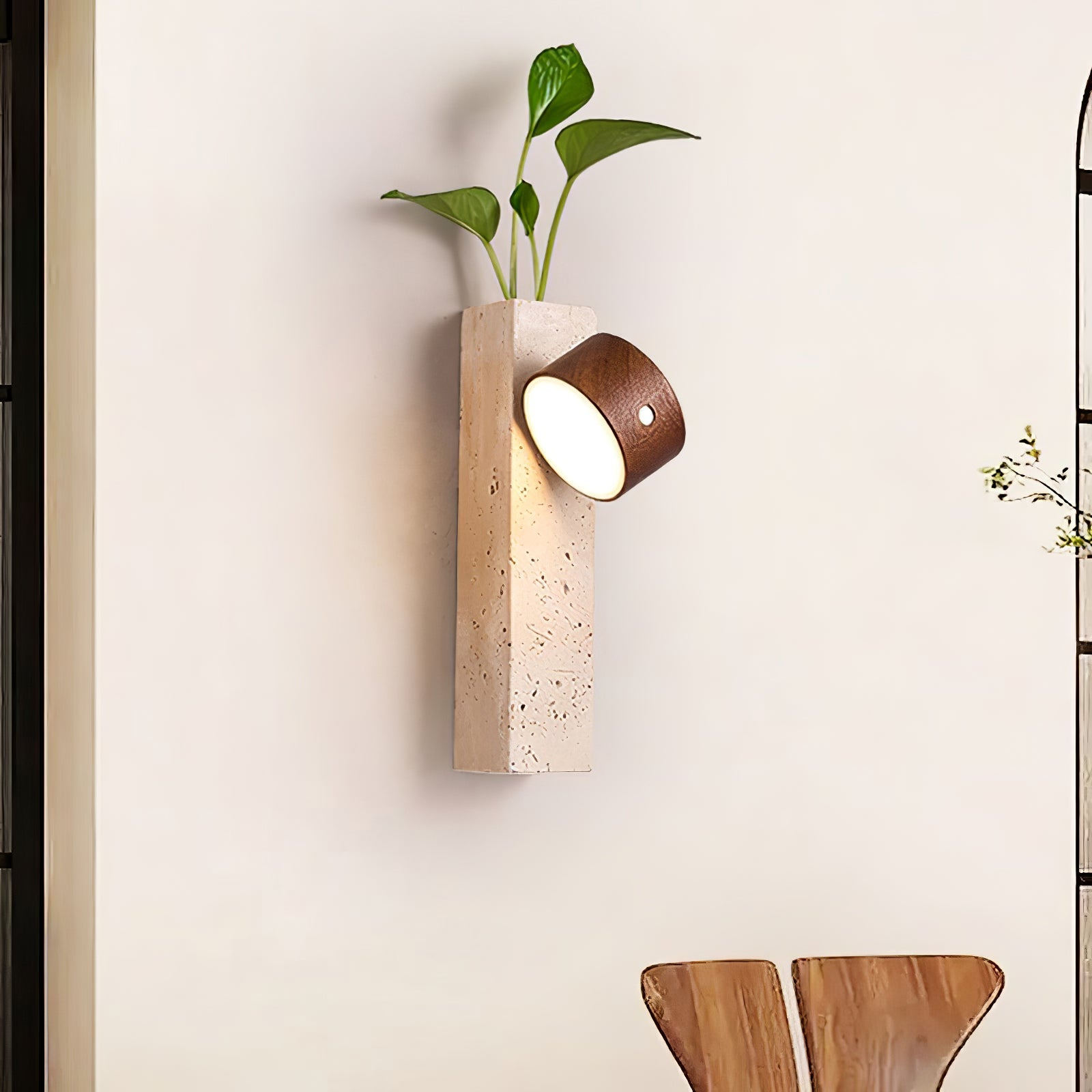 Wood Nordic Inspired Adjustable Wall Light